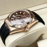 Rolex Replica Watch Sky-Dweller 336235 Chocolate Dial Rubber Strap 42mm - Image 5