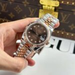 Rolex Replica Watch DateJust Chocolate Dial Gold Wrapped GM Factory 41mm - Image 4