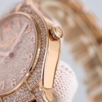 Fake Diamond Watch Replica Patek Philippe Twenty~4 Automatic Haute Joaillerie Rose Gold Diamond Paved Dial & Bracelet 7300/1450R-001(1:1 replica) - Image 3