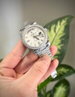 Rolex Day-Date Meteorite Dial Custom Moissanite Daimonds Copies Watches 40mm - Image 6
