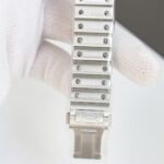 Fake Cartier Watch Santos large model mechanical movement with manual winding caliber Steel Blue Skeleton Dial WHSA0026 TWF(1:1 replica) - Image 3