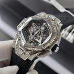Hublot Big Bang Sang Bleu II Replica Watch Custom Moissanite Diamonds 44mm - Image 3