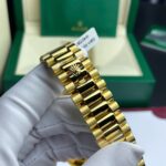Rolex Day-Date Replica Watch Gold Wrapped + Moissanite Diamonds Weight 173 Gram 40mm - Image 9