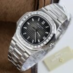 Patek Philippe Nautilus 5723 Gray Dial Imitation Watches Diamonds Moissanite Baguette Custom 40mm - Image 2