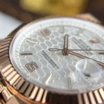 Rolex Land-Dweller 127235 Rose Gold Honeycomb Motif Dial Luxury Fake Watches 40mm - Image 7