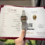 Patek Philippe Cubitus 5821 Dial Brown Custom Full Diamonds Moissanite Hong Kong 45mm