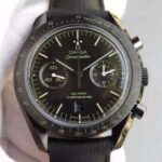 Replica Omega Speedmaster Moonwatch Co-Axial Chronograph Pitch Black Leather A9300