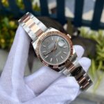 Rolex Replica 1:1 Watch DateJust 126331 Gray Brick Dial Demi Strap 41mm - Image 3
