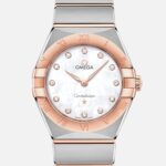 Constellation Quartz 28mm Sedna Gold Two-Tone With Mother-Of-Pearl Dial And Diamonds(1:1 replica)
