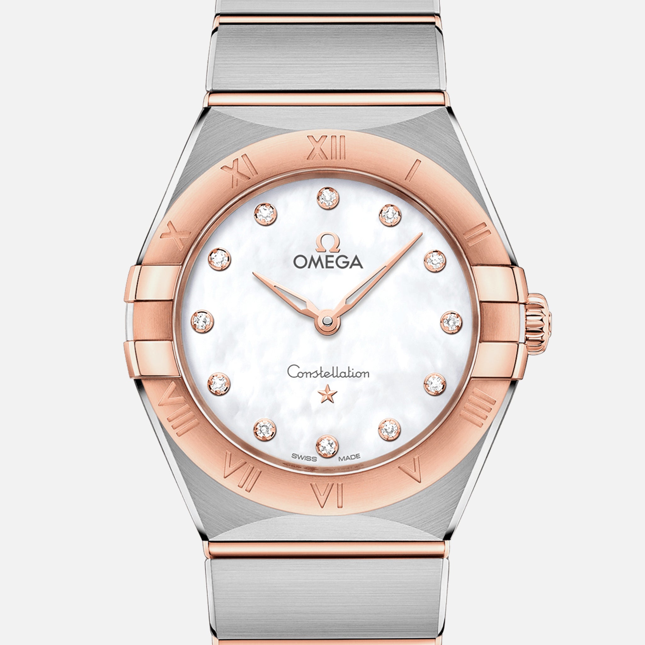 370E3782-BF38-C4E6-C5F5-B58735090905.jpg Constellation Quartz 28mm Sedna Gold Two-Tone With Mother-Of-Pearl Dial And Diamonds(1:1 replica) - Image 1