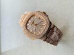 Replica PATEK PHILIPPE ICED Nautilus Jumbo 5711 RG TWF Full Paved Diamonds Dial Case and Bracelet A324 - Image 5