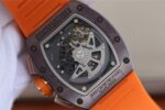 Replica Richard Mille RM011 Felipe Massa RG Chrono Brown Skeleton Dial Orange Rubber Strap A7750 - Image 13