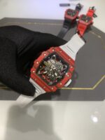 Swiss Richard Mille RM 35-01 Replica Rafael Nadal Red Case Watch ?C Carbon Fiber Case, Luxury Sport Design - Image 4