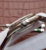Replica Rolex Day-Date 36mm 118139-L Red Dial Stick Markers Brown Leather Strap A2836 - Image 4