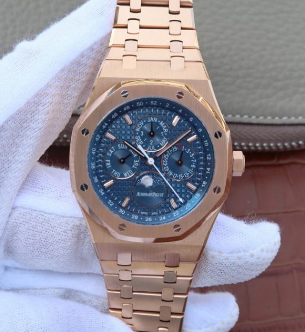 381CFAE5-3471-DB8E-5BD7-6BE55A4BFB9C.jpg Replica Audemars Piguet JF Royal Oak 41mm 26574 RG Blue Dial White Hand A5134 - Image 1