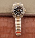 Replica Rolex GMT-Master II 116713 LN Black Ceramic Thick YG Wrapped Noob A3186 - Image 8