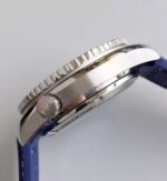 Replica Omega Planet Ocean SS GMT Blue Dial Silver Markers Blue Rubber Strap A8605 - Image 5