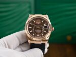 Rolex Replica 1:1 Watch Sky Dweller Chocolate Dial Rubber Strap 42mm - Image 2