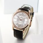 Omega Seamaster Series Mechanical Watch 40mm Italian Imported Calfskin Black Leather(1:1 replica) - Image 2