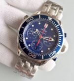 Replica Omega Seamaster 300m Diver Blue Dial Blue Bezel SS Bracelet A7753 - Image 2