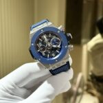 Hublot Replica Watch Big Bang Unico Blue Rubber Strap Factory BBF 44mm