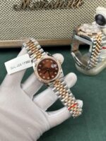 Rolex Replica 11 Watch DateJust Rose Gold Chocolate Dial GM Factory 36mm - Image 3