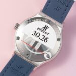 Hublot Replica 11 Watch Classic Fusion Women s Full Diamond Moissanite Blue 33mm - Image 8