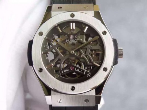 3BC61226-FC98-1ED3-469D-29A9A02F4675.jpg Replica Hublot Classic Fusion Tourbillon 45mm TF Skeleton Dial Black Gummy Strap A23J - Image 1
