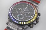Rolex Daytona Ice Randy – Rainbow Diamonds Modified – Black(1:1 replica) - Image 3