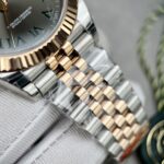 Rolex Replica Watch DateJust Wimbledon Dial Demi Strap Rose Gold Plated EW 41mm - Image 3