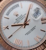Replica Rolex Day-Date 40mm 228235 RG Noob Silver Dial Roman Markers RG President Bracelet A3255 - Image 3