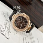 Patek Philippe Replica Watch Nautilus 5712 Demi Rose Gold Chocolate GRF 40mm - Image 3