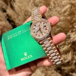 Rolex Day-Date Replica Watches Custom Moissanite Diamonds And Gold Wrapped 40mm - Image 5