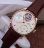 Replica IWC AZ Portuguese Tourbillon IW5042 RG White Dial Leather Strap - Image 2