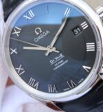 Replica Omega V6 De Ville 41mm SS Black Dial Black Leather Strap A8500 - Image 3