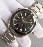 Replica Omega Planet Ocean SS GMT Black Dial Orange Markers SS Bracelet A8605 - Image 2