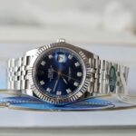 Rolex DateJust Knock Off Watches Blue Dial Moissanite Diamonds Clean Factory 41mm - Image 5