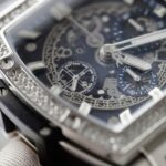 Hublot Spirit Of Big Bang Titanium Dial Blue Custom Moissanite Diamonds Hong Kong 42mm - Image 7
