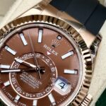 Rolex Replica Watch Sky-Dweller 336235 Chocolate Dial Rubber Strap 42mm - Image 4