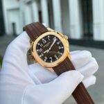 Patek Philippe Aquanaut 5167 Rose Gold Fake Watches Brown Dial Rubber Strap Custom BBF Factory 40mm - Image 3
