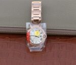 Replica Cartier Ballon Bleu 36mm RG White Textured Dial Diamond Bezel - Image 15