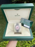 Rolex Rep 11 Watch DateJust With Diamond Bezel Pink Dial EW Factory 31mm - Image 5