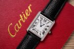 Cartier Fake Watch Tank Must W4TA0017 White Dial Leather Strap 33.7 25.5mm - Image 4