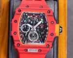 Best Richard Mille RM 50-03 Mclaren Replica Red Strap Watch For Men ?C Red Carbon Skeleton Dial with Swiss Movement - Image 7