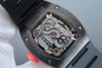 Replica Richard Mille RM038 RG Black Inner Bezel Skeleton Dial Black Rubber Strap Jap Quartz - Image 5