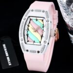 Swiss Replica Richard Mille RM 07-01 Bonbon Collection Pink Marshmallow ?C Diamond Ceramic Case, Ladies Luxury Watch