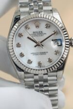 Rolex DateJust Lady Fake Watch Dial Mother Of Pearl Jubilee Strap 31mm - Image 5