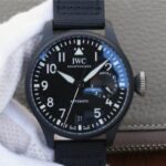 Replica IWC Big Pilot Real PR IW502001 Real Ceramic ZF V2 Black Calfskin Strap A51111