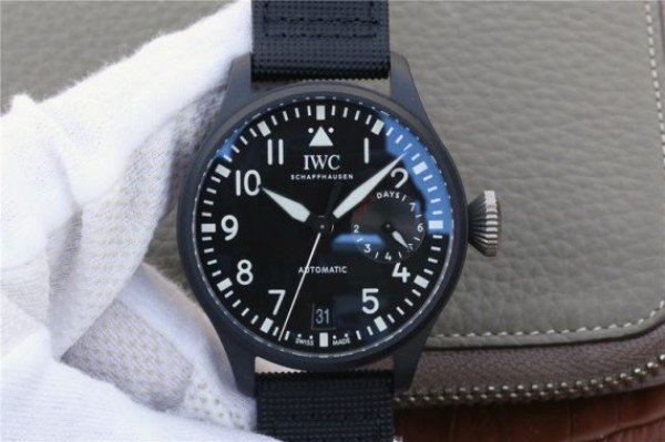 40697241-61BC-E284-90FE-7782CBE5D818.jpg Replica IWC Big Pilot Real PR IW502001 Real Ceramic ZF V2 Black Calfskin Strap A51111 - Image 1