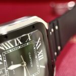 Cartier Replica Watches Santos Black Dial Roman Numeral Pile BV Factory 39.8mm - Image 4